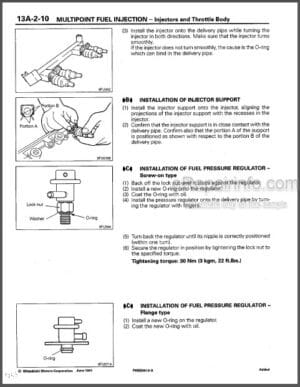 Photo 4 - Mitsubishi Engine Multipoint Fuel Injection System Emission Control System Workshop Manual PWEE9013-F