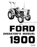 Photo 4 - Ford 1900 Operators Manual Tractor 42190011