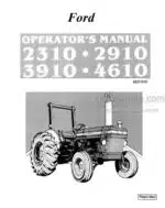 Photo 4 - Ford 2310 2910 3910 4610 Operators Manual Tractor 42231030