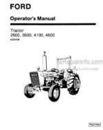 Photo 4 - Ford 2600 3600 4100 4600 Operators Manual Tractor 42260040