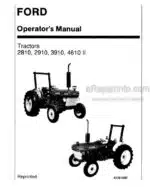 Photo 4 - Ford 2810 2910 3910 4610II Operators Manual Tractor 42281040