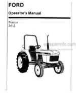 Photo 4 - Ford 3415 Operators Manual Tractor 42341510
