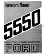 Photo 4 - Ford 5550 Operators Manual Tractor Loader Backhoe 42555010