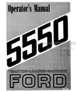 Photo 4 - Ford 5550 Operators Manual Tractor Loader Backhoe 42555010