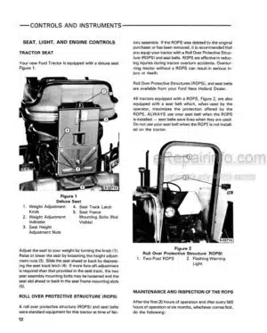 Photo 6 - Ford 555D 575D 655D 675D Operators Manual Backhoe Loader 42055526