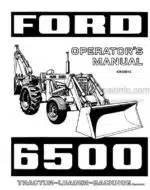 Photo 4 - Ford 6500 Operators Manual Tractor Loader Backhoe 42650010