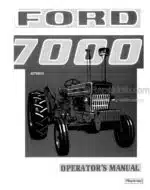 Photo 3 - Ford 7000 Operators Manual And Row Crop Supplement Tractor