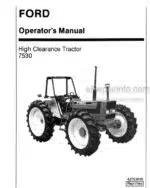 Photo 4 - Ford 7530 Operators Manual And Operators Manual Supplement Cold Starting Aid Operation High Clearance Tractor
