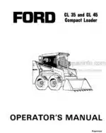 Photo 4 - Ford CL35 CL45 Operators Manual Compact Loader 42003520
