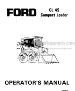 Photo 4 - Ford CL45 Operators Manual Compact Loader 42004510