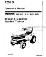 Photo 3 - Ford GT65 GT75 GT85 GT95 Operators Manual Diesel And Gasoline Tractor 42641075