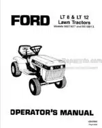 Photo 4 - Ford L8 LT12 Operators Manual Lawn Tractor 42640840