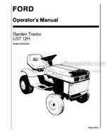 Photo 3 - Ford LGT12H Operators Manual Garden Tractor 42001211
