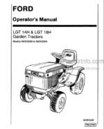 Photo 4 - Ford LGT14H LGT18H Operators Manual Garden Tractor 42001420