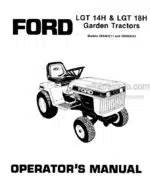 Photo 4 - Ford LGT14H LGT18H Operators Manual Garden Tractor 42001421