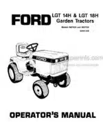 Photo 4 - Ford LGT14H LGT18H Operators Manual Garden Tractor 42641420