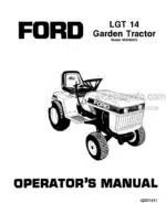 Photo 4 - Ford LGT14 Operators Manual Garden Tractor 42001411