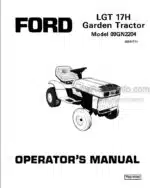 Photo 4 - Ford LGT17H Operators Manual Garden Tractor 42001711