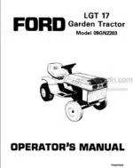 Photo 3 - Ford LGT17 Operators Manual Garden Tractor 42001710