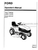 Photo 3 - Ford LS25-12.5G Operators Manual Yard Tractor 42642510