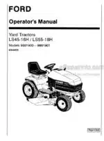 Photo 3 - Ford LS45-16H LS55-18H Operators Manual Yard Tractor 42644520