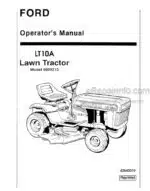 Photo 3 - Ford LT10A Operators Manual Lawn Tractor 42640010