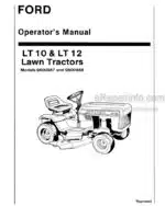 Photo 4 - Ford LT10 LT12 Operators Manual Lawn Tractor 42001221