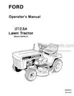 Photo 3 - Ford LT12.5A Operators Manual Lawn Tractor 42640012