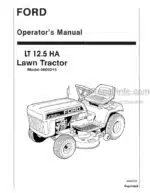 Photo 4 - Ford LT12.5HA Operators Manual Lawn Tractor 42001215