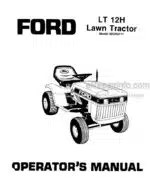 Photo 4 - Ford LT12H Operators Manual Lawn Tractor 42001212