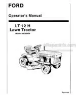 Photo 4 - Ford LT12H Operators Manual Lawn Tractor 42001214