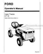 Photo 4 - Ford LT12 Operators Manual Lawn Tractor 42001213