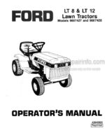 Photo 4 - Ford LT8 LT12 Operators Manual Lawn Tractor 42640820