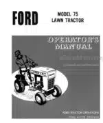 Photo 4 - Ford Model 75 Operators Manual Lawn Tractor 42007020