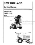 Photo 4 - Ford New Holland 1900 2100 Service Manual Harvester 40190022