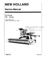 Photo 5 - Ford New Holland TR75 TR85 Service Manual Combine 40007521