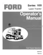 Photo 3 - Ford Series 100 Operators Manual Lawn Tractor 42010010
