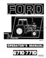 Photo 4 - Ford Series 10 Model 6710 7710 Operators Manual And Supplement Tractor 42001011