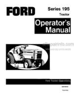 Photo 4 - Ford Series 195 Operators Manual Tractor 42019510