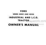 Photo 4 - Ford Series 2000 Series 4000 Owners Manual Industrial And L.C.G. Tractor 42200021