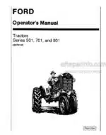 Photo 3 - Ford Series 501 701 901 Operators And Diesel Tractor Supplement Manual Tractor 42070120