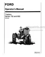 Photo 4 - Ford Series 700 Series 900 Operators Manual Tractor 42070040