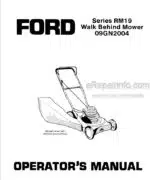 Photo 4 - Ford Series RM19 Operators Manual Walk Behind Mower 42001910