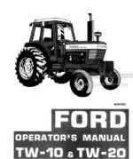 Photo 4 - Ford TW10 TW20 Operators Manual Tractor 42001020