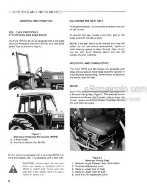 Photo 6 - Ford TW10 TW20 TW30 Operators Manual Tractor 42001031