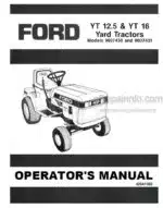 Photo 4 - Ford YT12.5 YT16 Operators Manual Yard Tractor 42641066