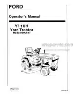 Photo 4 - Ford YT16H Operators Manual Yard Tractor 42001616