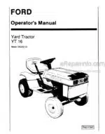 Photo 4 - Ford YT16 Operators Manual Yard Tractor 42001610