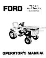 Photo 4 - Ford YT18H Operators Manual Yard Tractor 42001810