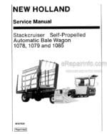 Photo 4 - New Holland 1078 1079 1085 Service Manual Automatic Bale Wagon 40107830